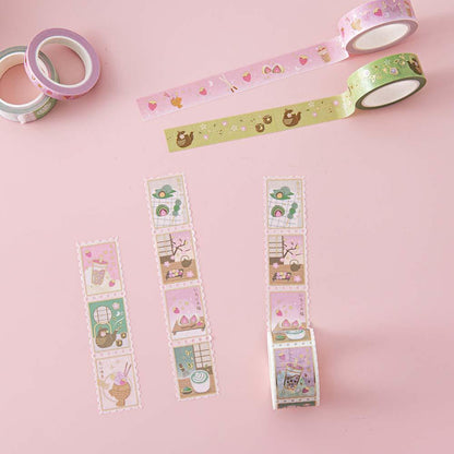 Tsuki ‘Matcha Ichigo’ Washi Tape Set ☾