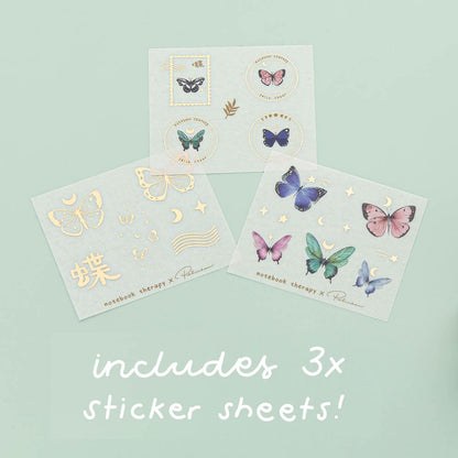 Tsuki ‘Flutter + Dream’ Washi Tape Set by Notebook Therapy x Pelinkan ☾
