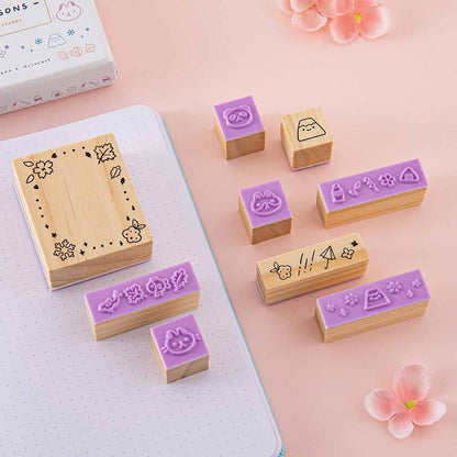 Tsuki ‘Four Seasons’ Bullet Journal Stamp Set ☾ @milkkoyo x NotebookTherapy