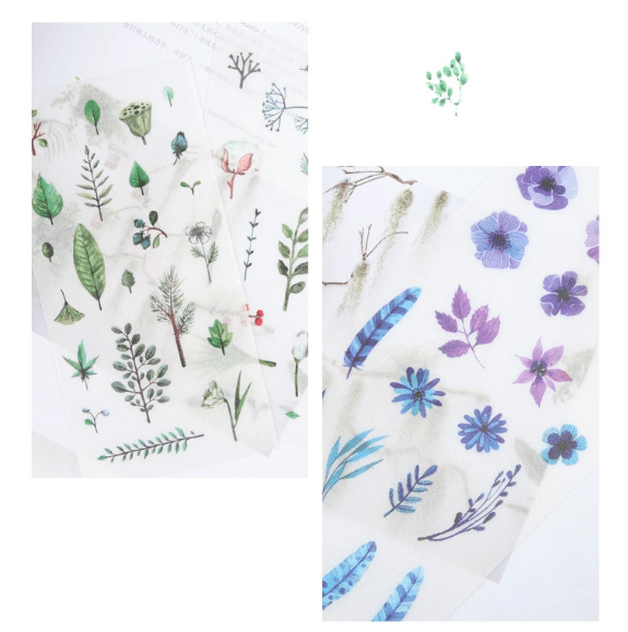 Watercolour Plants + Flowers Stickers - Set of 6!