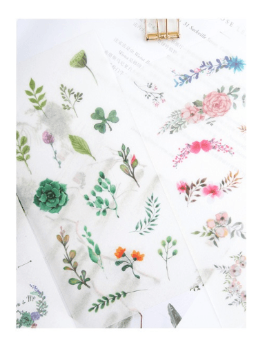 Watercolour Plants + Flowers Stickers - Set of 6!