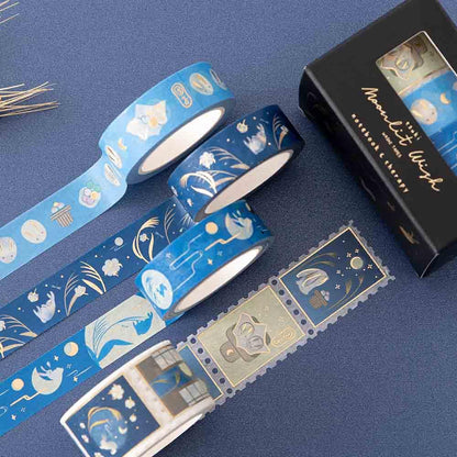 Tsuki ‘Moonlit Wish’ Washi Tapes Set ☾