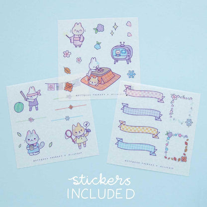 Tsuki ‘Four Seasons' Washi Tape Set ☾ @milkkoyo x NotebookTherapy