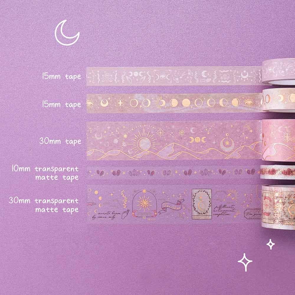 Tsuki ‘Moonlit Blush’ Washi Tape Set ☾