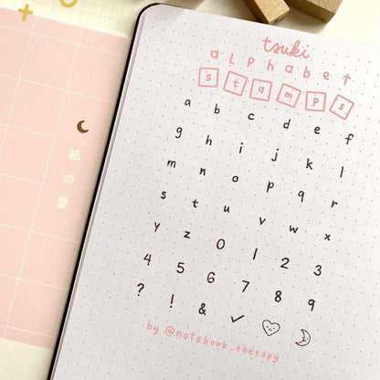 Tsuki Bullet Journal Alphabet Stamp Set ☾