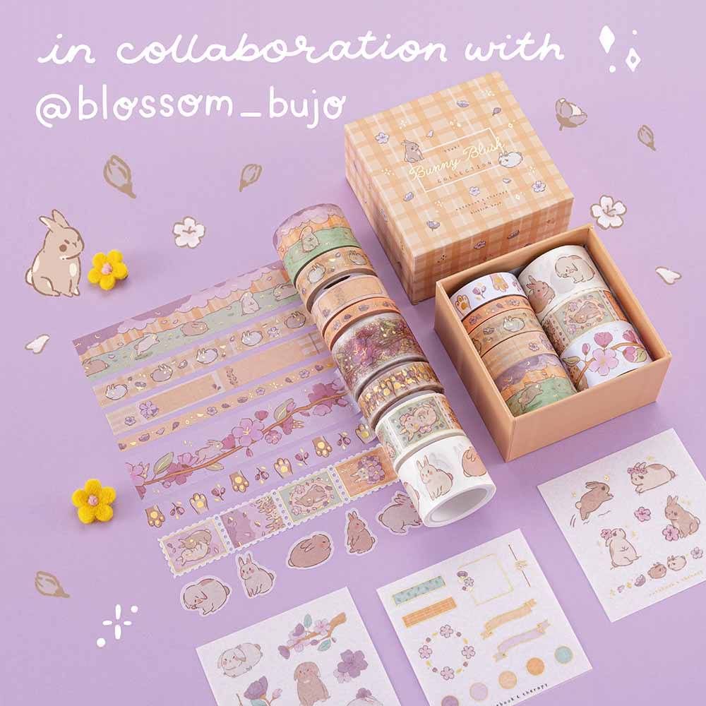 Tsuki ‘Bunny Blush’ Washi Tape Set ☾ x @blossom_bujo