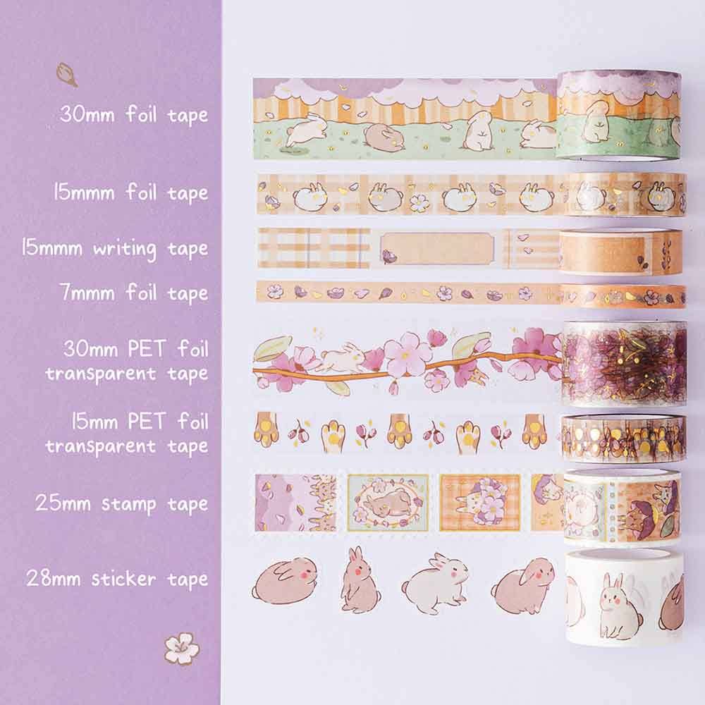 Tsuki ‘Bunny Blush’ Washi Tape Set ☾ x @blossom_bujo