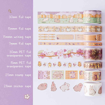 Tsuki ‘Bunny Blush’ Washi Tape Set ☾ x @blossom_bujo
