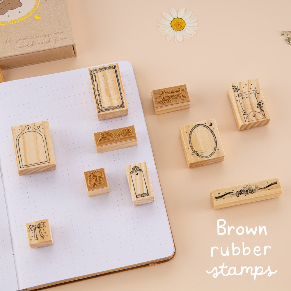 Tsuki ‘Cottage Friends’ Bullet Journal Stamp Set ☾
