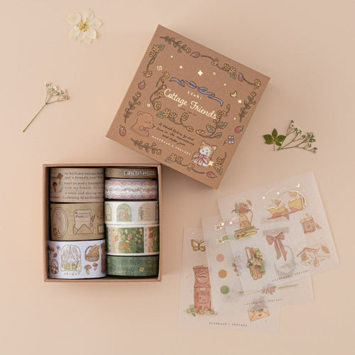 Tsuki ‘Cottage Friends’ Washi Tape Set ☾