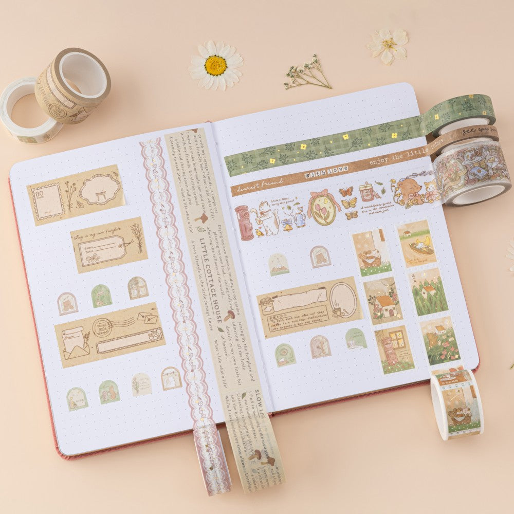 Tsuki ‘Cottage Friends’ Washi Tape Set ☾