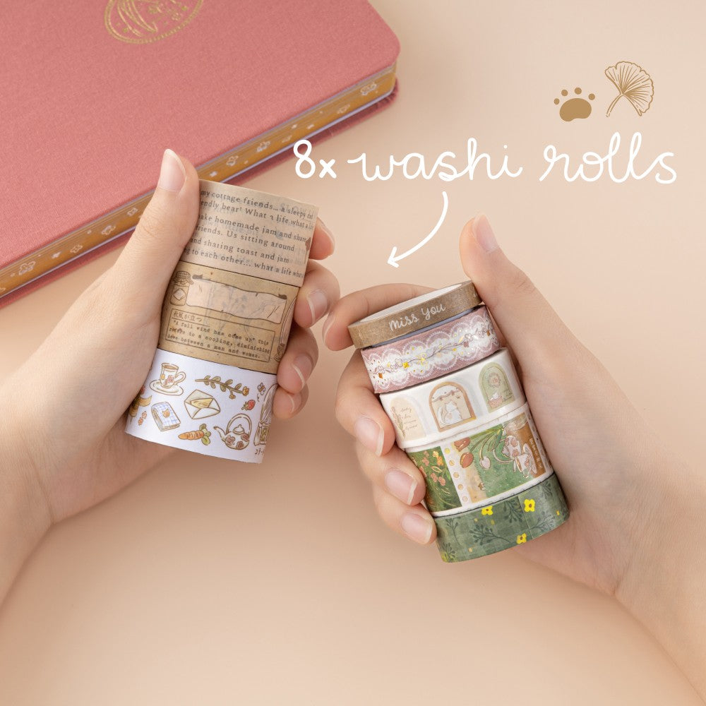 Tsuki ‘Cottage Friends’ Washi Tape Set ☾