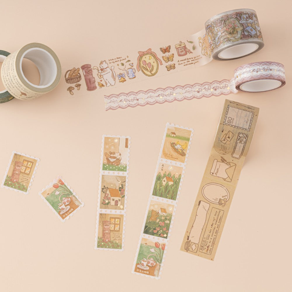 Tsuki ‘Cottage Friends’ Washi Tape Set ☾