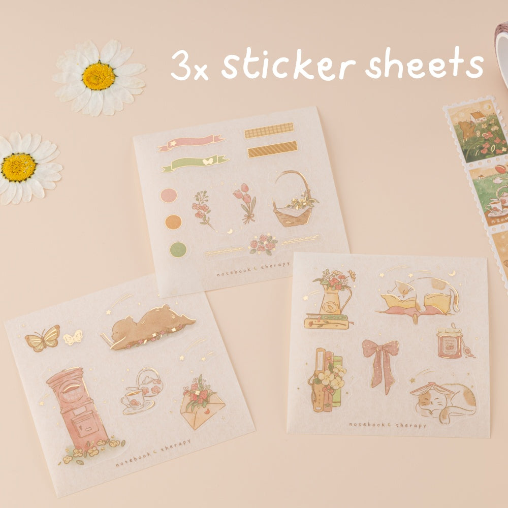 Tsuki ‘Cottage Friends’ Washi Tape Set ☾