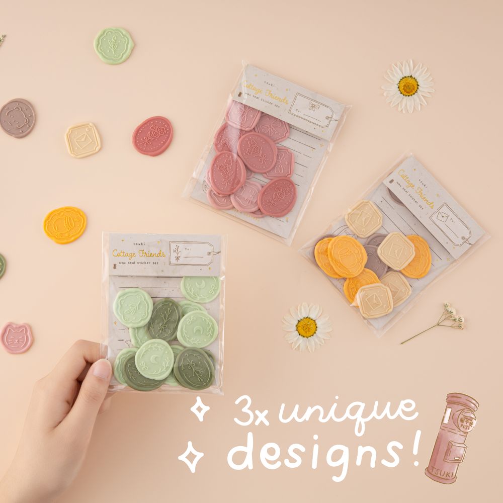 Tsuki ‘Cottage Friends’ Wax Seal Sticker Set ☾