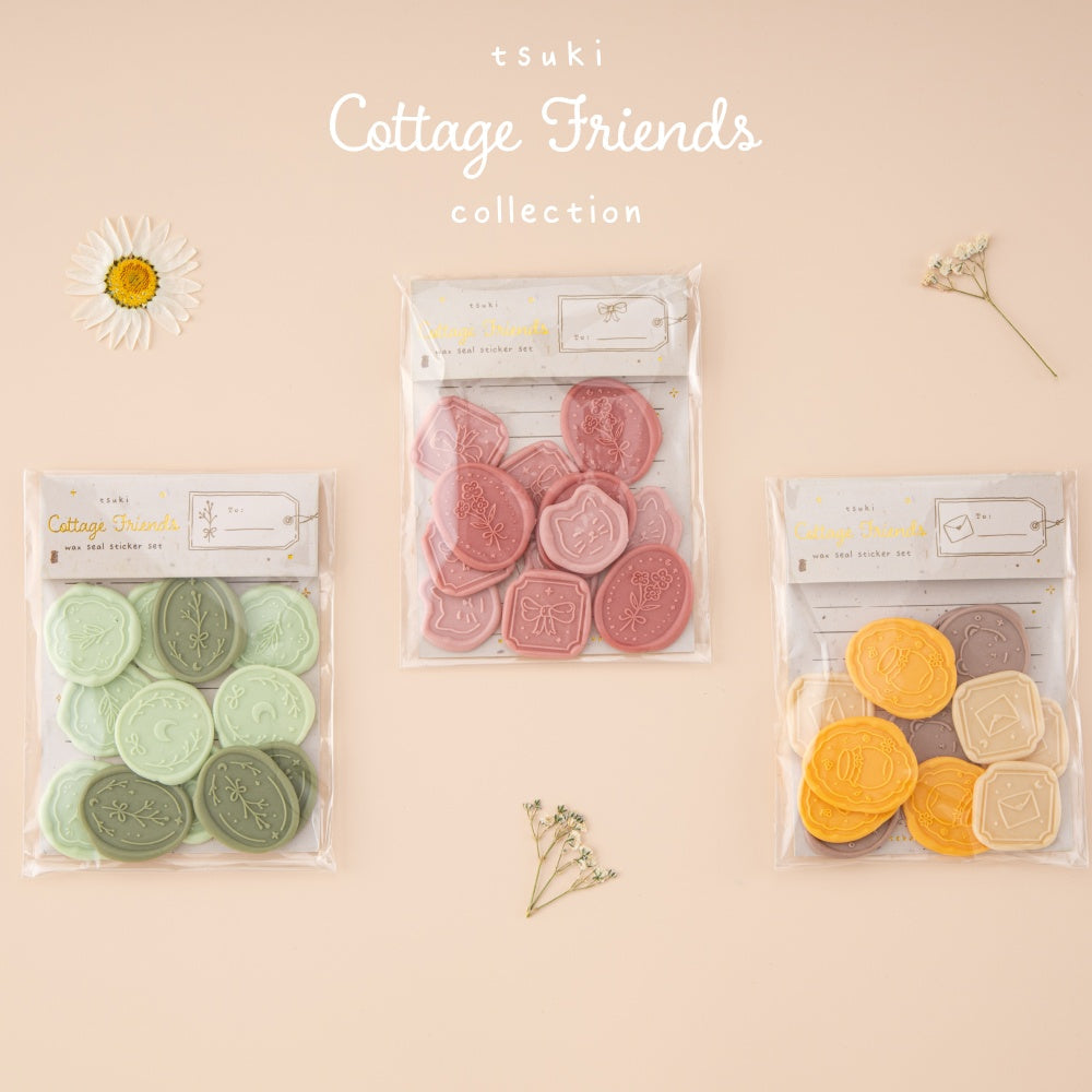 Tsuki ‘Cottage Friends’ Wax Seal Sticker Set ☾