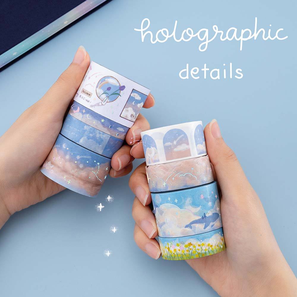 Tsuki ‘Cloud Dreamland’ Holographic Washi Tape Set ☾