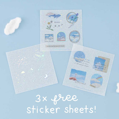 Tsuki ‘Cloud Dreamland’ Holographic Washi Tape Set ☾