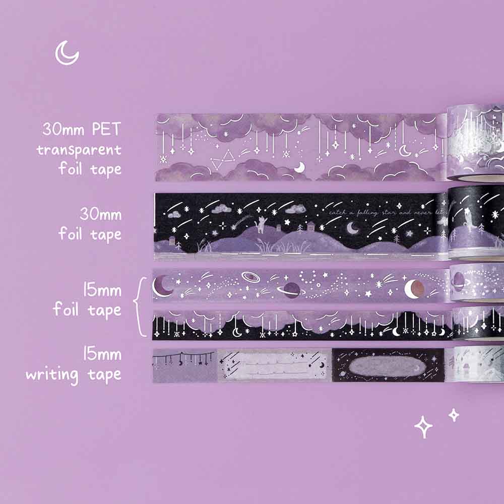 Tsuki ‘Falling Stars’ Washi Tape Set ☾