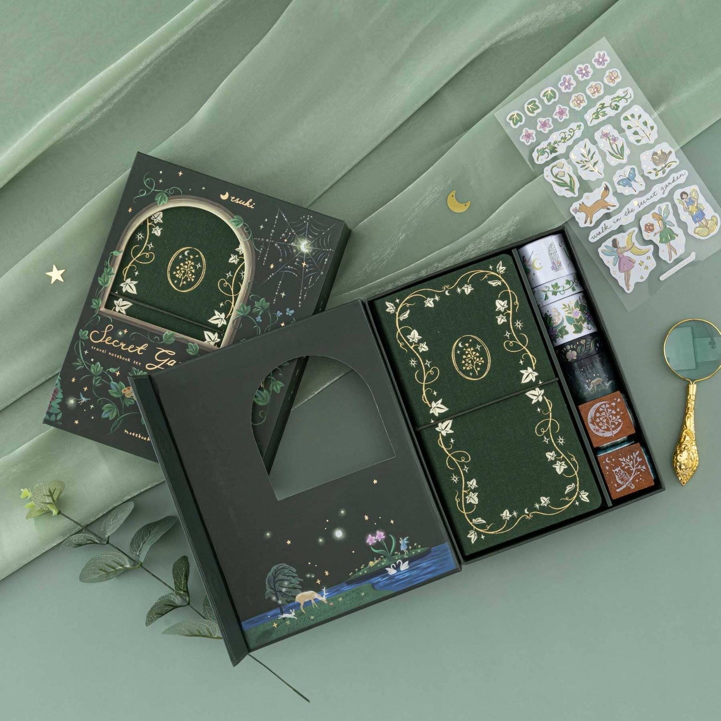 Tsuki ‘Secret Garden’ Travel Notebook Gift Set ☾