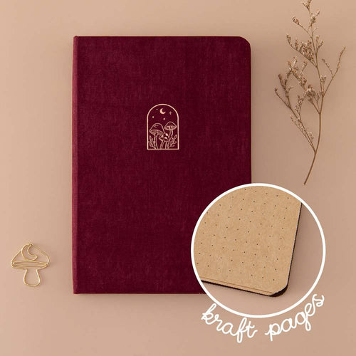 Tsuki ‘Kinoko’ Kraft Paper Bullet Journal ☾