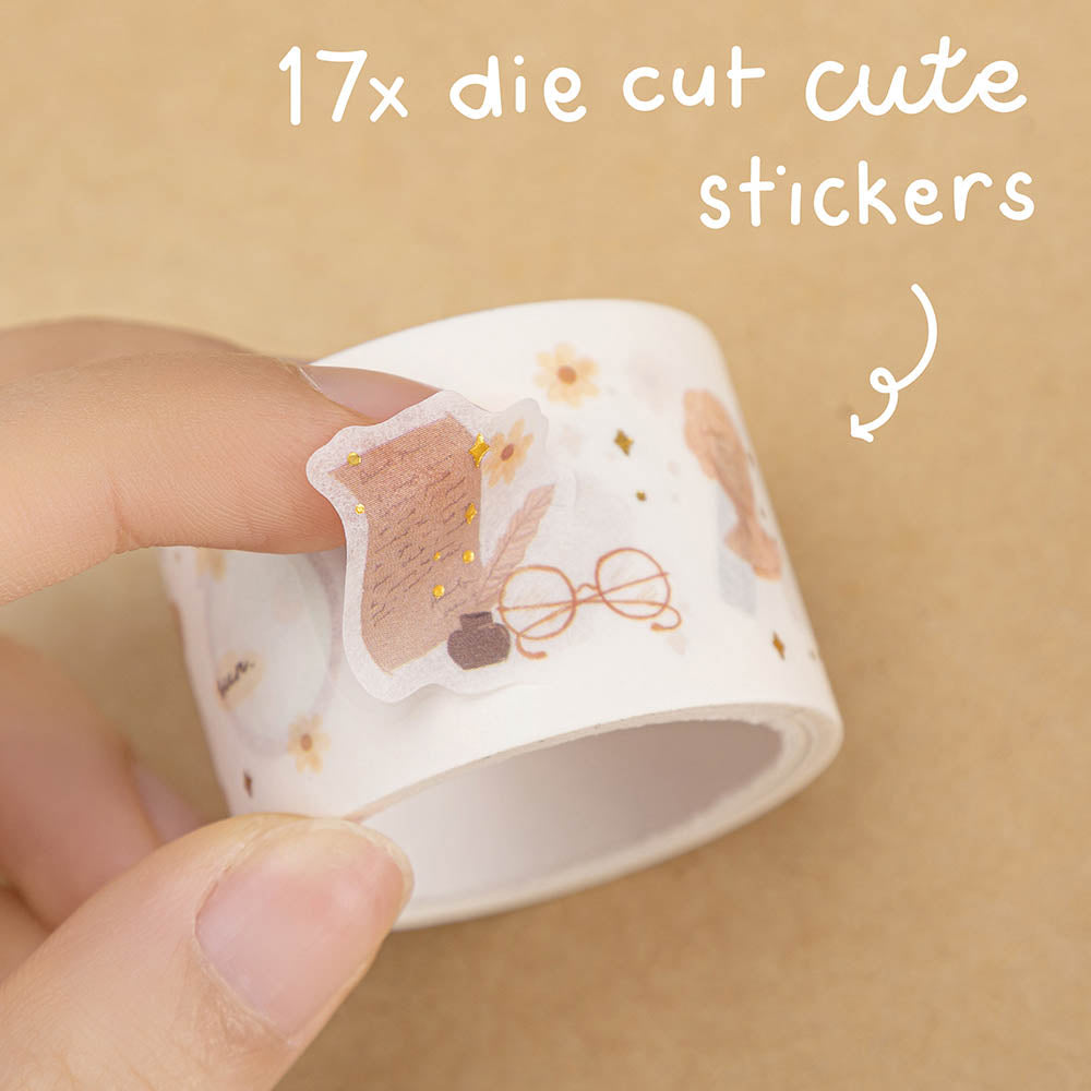 Tsuki ‘Light Academia’ Washi Tape Set ☾
