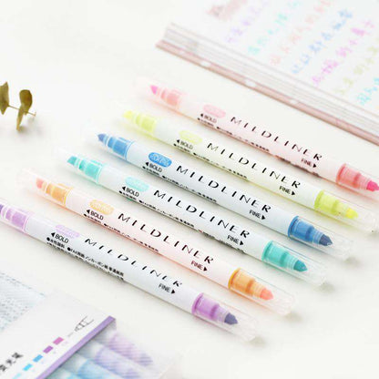 Double Sided 'Mildliner' Style Highlighters - Set of 12