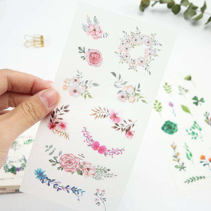 Watercolour Plants + Flowers Stickers - Set of 6!