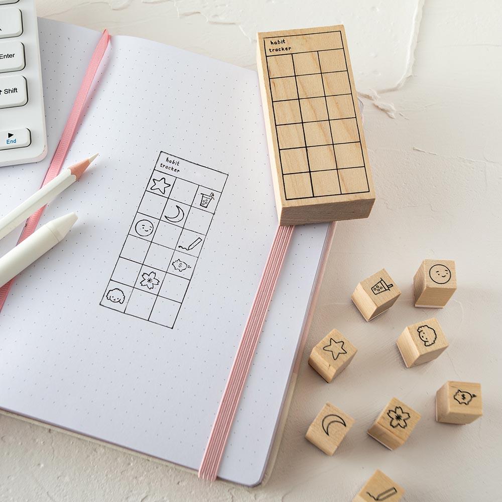 Tsuki Bullet Journal Tracking Stamp Set ☾