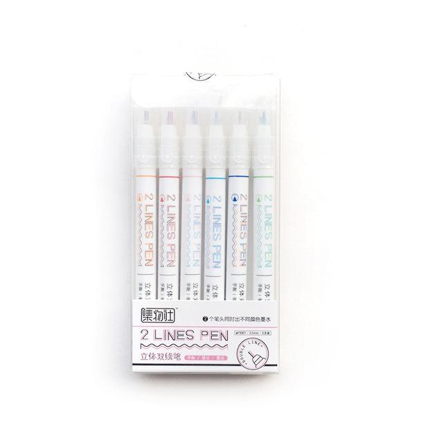 Double Lines Pen - Set of 6!