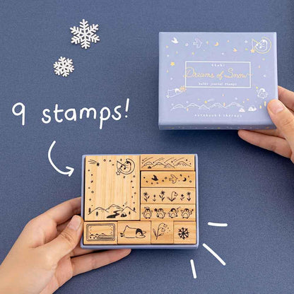 Tsuki ‘Dreams of Snow’ Bullet Journal Stamp Set ☾